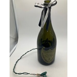 Vintage 1995 Dom Perignon Champagne Bottle Light Upcycled Bar Decor Lamp